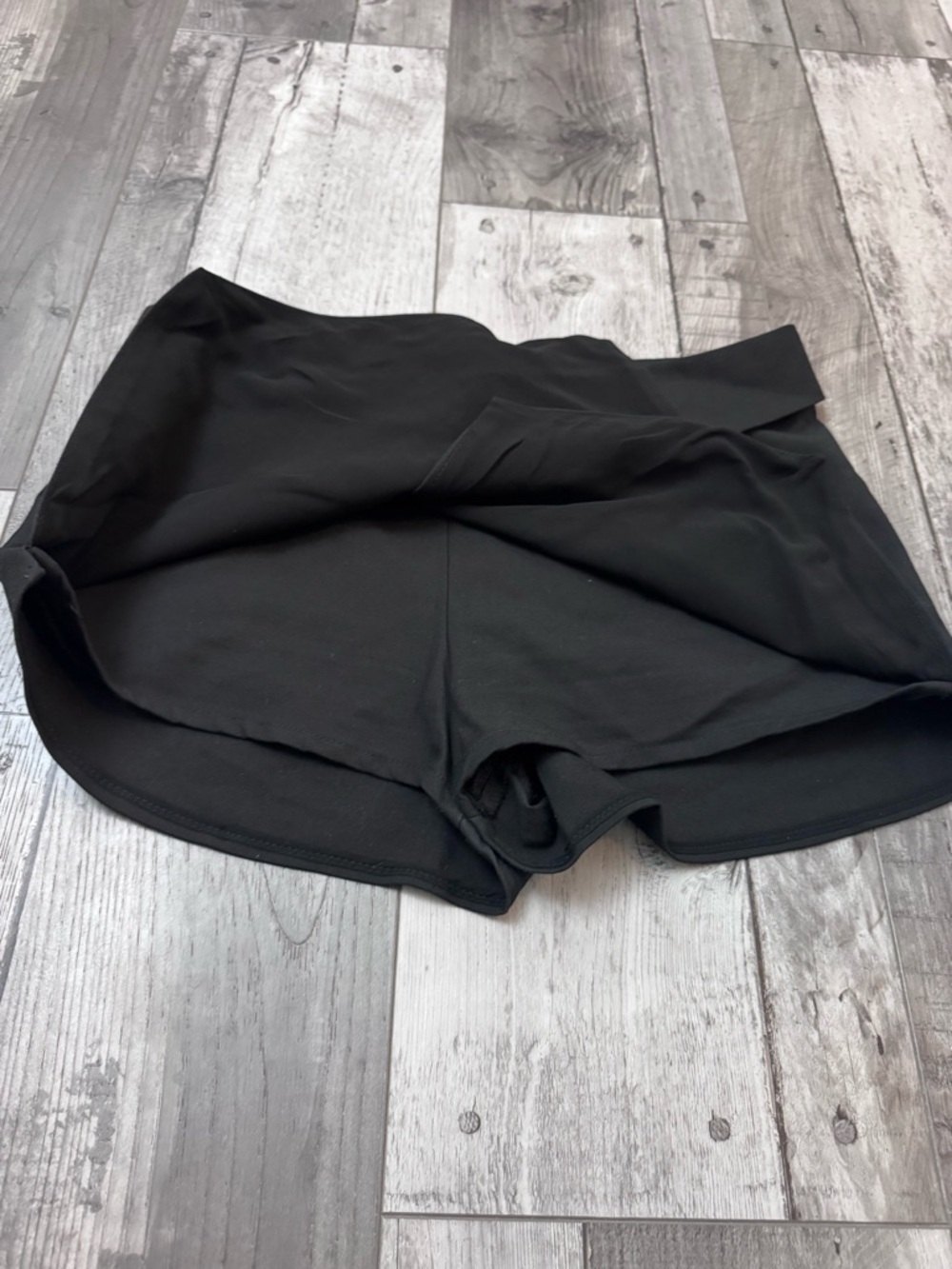 ZARA Black Faux Wrap Skort Skirt Back Zipper Medium Contemporary - Picture 5 of 6